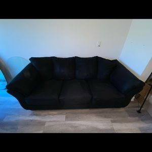 BLACK SUEDE COUCH FOR SALE!!